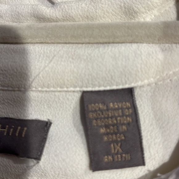 Kate Hill Tunic Blouse with Satin Trim Size 1X - Picture 12 of 12